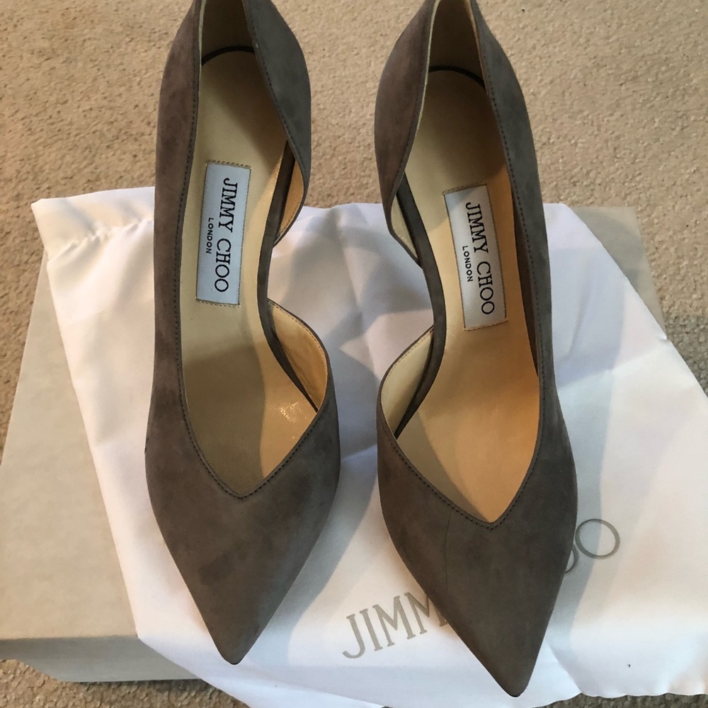 Brand new Grey Suede Jimmy Choo Pump